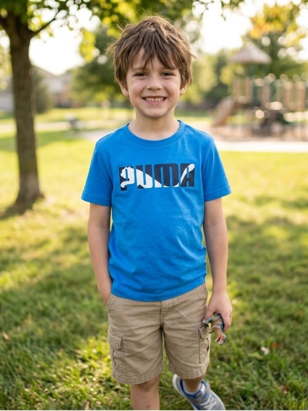 Puma Kids Bright Blue Tee